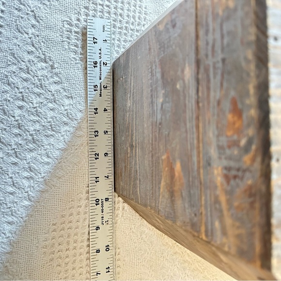 Faux Weathered Wood Storage Chest Trunk With Metal Studs And Buckle Closure - Picture 11 of 11
